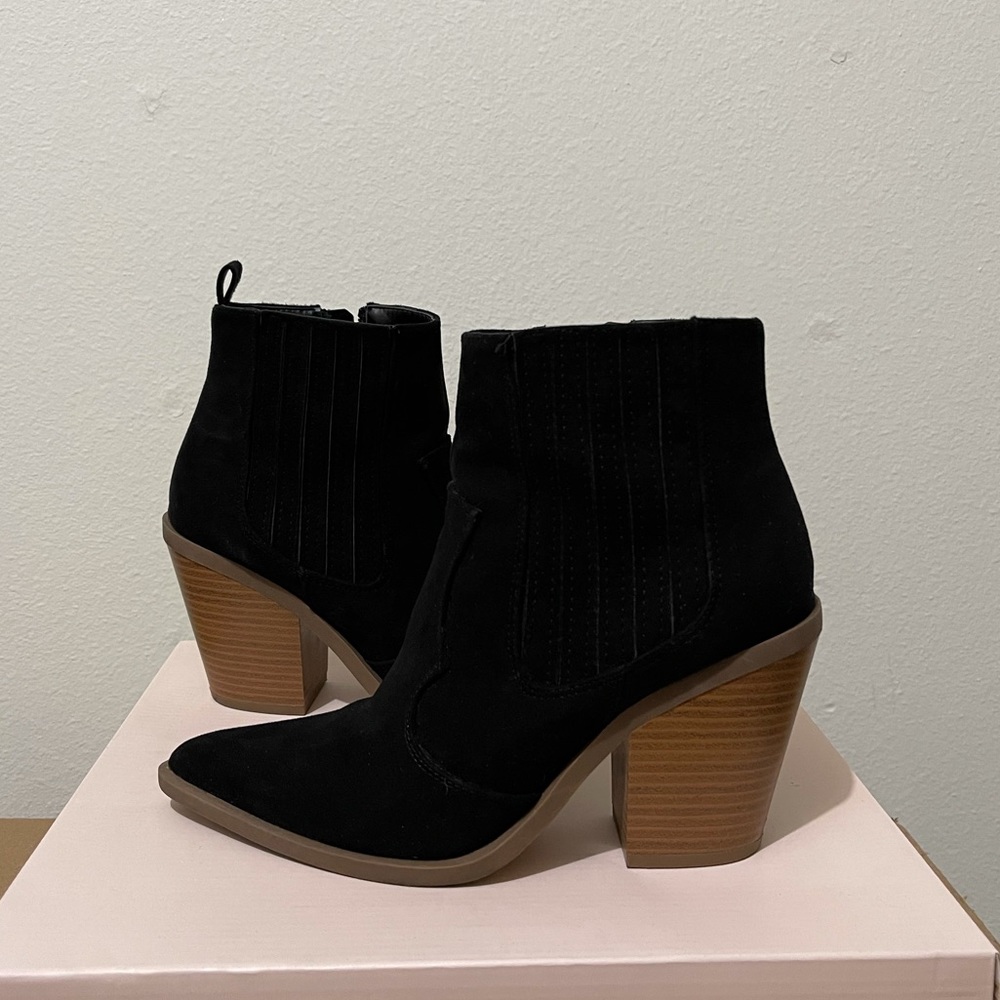 Western black booties
